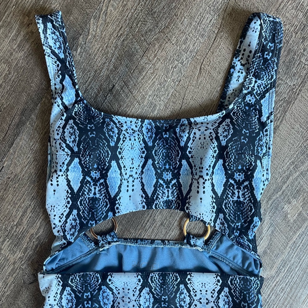 Rachel Roy snakeskin cutout one piece bathing suit - Picture 5 of 11